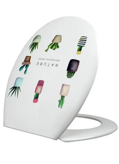 4Pcs Bathroom Set With Hooks, Shower Curtain, Toilet Rugs &amp; Bath Mat - Style 4