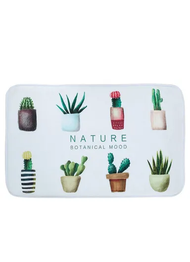 4Pcs Bathroom Set With Hooks, Shower Curtain, Toilet Rugs &amp; Bath Mat - Style 4