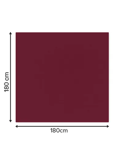 Waterproof &amp; Easy To Wash PEVA Tablecloth For Dining Table (L180 x W180)cm- Burgundy