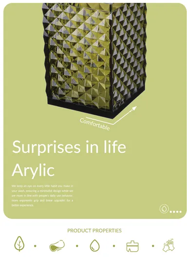 5 Pcs Acrylic Luxurious Bathroom Accessories Set JS5001 - Pink