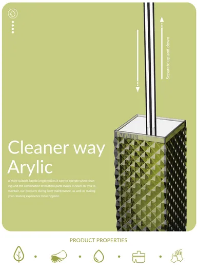 5 Pcs Acrylic Luxurious Bathroom Accessories Set JS5001 - Pink