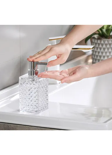 5 Pcs Acrylic Luxurious Bathroom Accessories Set JS5001 - Pink