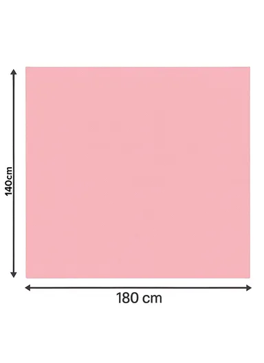 Waterproof &amp; Easy To Wash PEVA Tablecloth For Dining Table (L140 x W180)cm- Light Pink