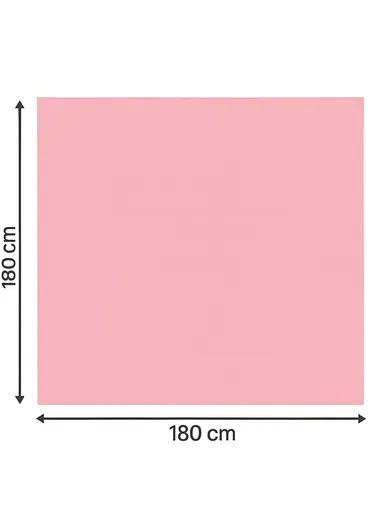 Waterproof &amp; Easy To Wash PEVA Tablecloth For Dining Table (L180 x W180)cm- Light Pink