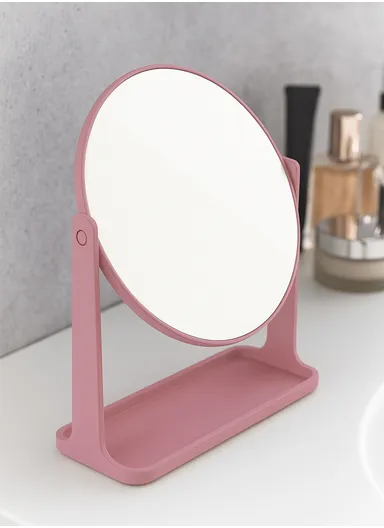 360° Rotation Round Makeup Mirror With Angle Adjustable - Pink