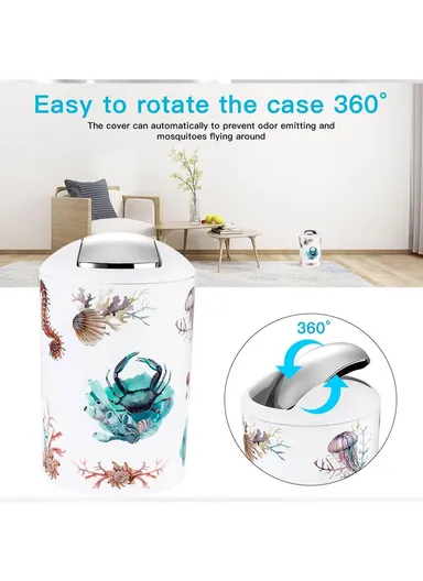 6 Pcs ABS Luxurious Bathroom Accessories Set 3318 - Flower Birds