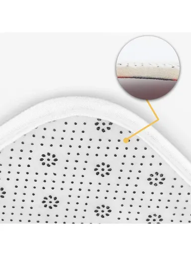 4Pcs Bathroom Set With Hooks, Shower Curtain, Toilet Rugs &amp; Bath Mat - Style 7