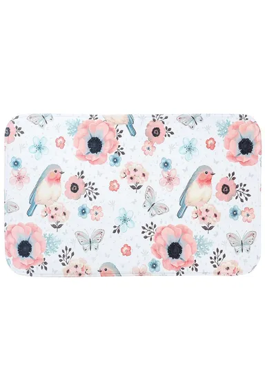 4Pcs Bathroom Set With Hooks, Shower Curtain, Toilet Rugs &amp; Bath Mat - Style 7