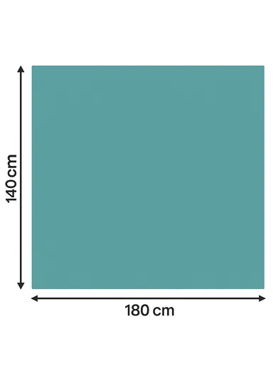 Waterproof &amp; Easy To Wash PEVA Tablecloth For Dining Table (L140 x W180)cm- Light Blue
