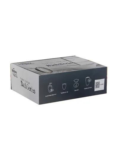 4Pcs Countertop Organizing Ceramic Bathroom Accessories Set JS185680 - Green