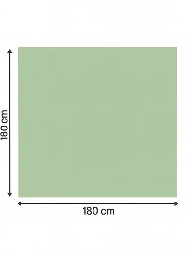 Waterproof &amp; Easy To Wash PEVA Tablecloth For Dining Table (L180 x W180)cm- Light Green