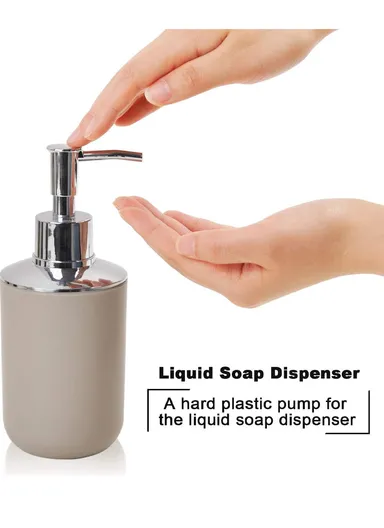 6 Pcs ABS Luxurious Bathroom Accessories Set JS-8033 - Yellow 