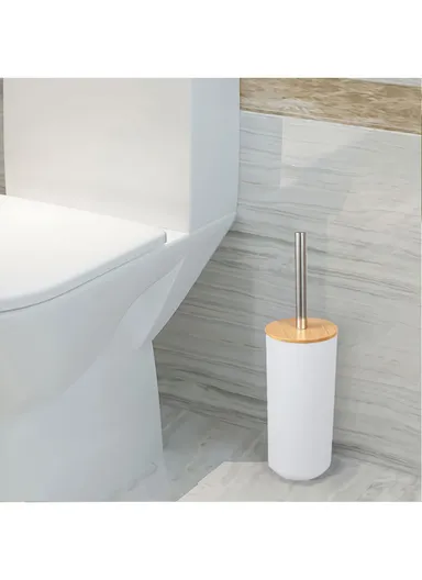 6 Pcs ABS Luxurious Bathroom Accessories Set With Bamboo Lid 8033 - Yellow