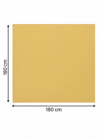 Waterproof &amp; Easy To Wash PEVA Tablecloth For Dining Table (L180 x W180)cm- Yellow
