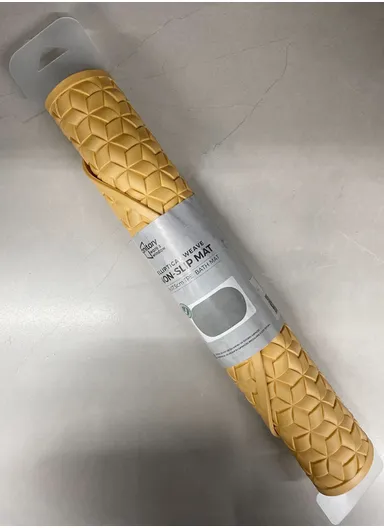 68x38cm Anti Bacterial Oval TPE Mat With Anti Slip Suction Cups for Bathroom Floor - Yellow