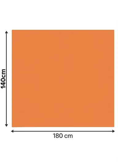 Waterproof &amp; Easy To Wash PEVA Tablecloth For Dining Table (L140 x W180)cm- Orange