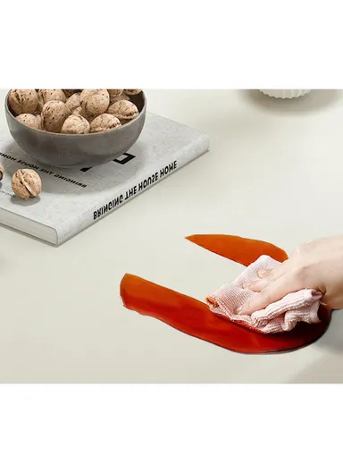 Waterproof &amp; Easy To Wash PEVA Tablecloth For Dining Table (L140 x W180)cm- Orange