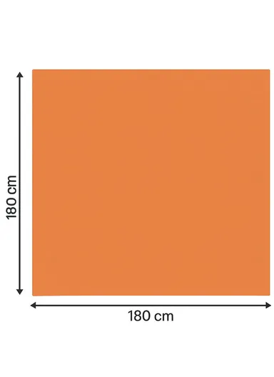 Waterproof &amp; Easy To Wash PEVA Tablecloth For Dining Table (L180 x W180)cm- Orange