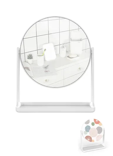 360° Rotation Round Makeup Mirror With Angle Adjustable - Playful Color Style