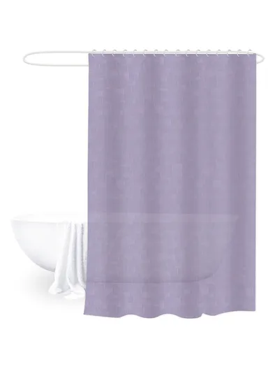 180x180cm EVA+PE 3D Embossed Geometric Design Shower Curtain For Bathrooms - Light Purple