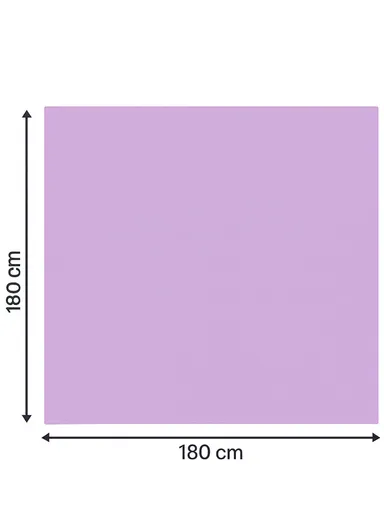 Waterproof &amp; Easy To Wash PEVA Tablecloth For Dining Table (L180 x W180)cm- Light Purple