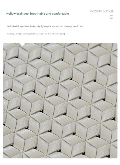 68x38cm Anti Bacterial Oval TPE Mat With Anti Slip Suction Cups for Bathroom Floor - Light Purple