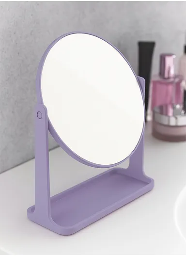360° Rotation Round Makeup Mirror With Angle Adjustable - Purple