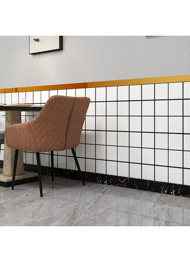 Tile Effect Wall Sticker, Self Adhesive, Wallpaper Moisture Proof Wall Sticker (L3 x W0.6)m - Medium Grid