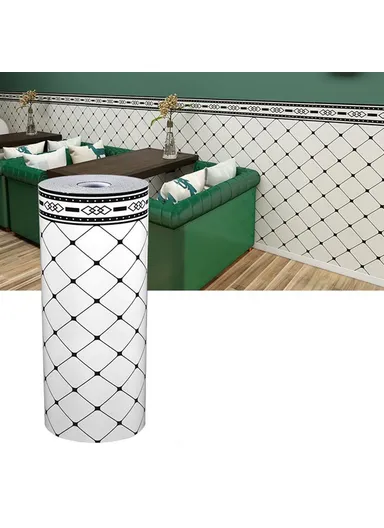 Tile Effect Wall Sticker, Self Adhesive, Waterproof Marble Pattern Wallpaper, (L3 x H0.9)m - Rhombus