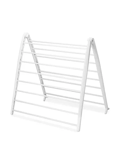 Foldable Towel Drying Rack Space Saving Multipurpose Balcony &amp; Bathroom Laundry Hanger (L65 x W73 x H50)cm - White