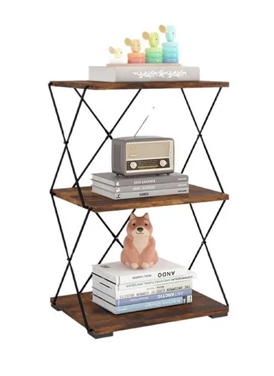 3-Tier Modern Carbon Steel Storage Rack Slim Floor Organizer Home &amp; Office (L40 x W30x H67)cm