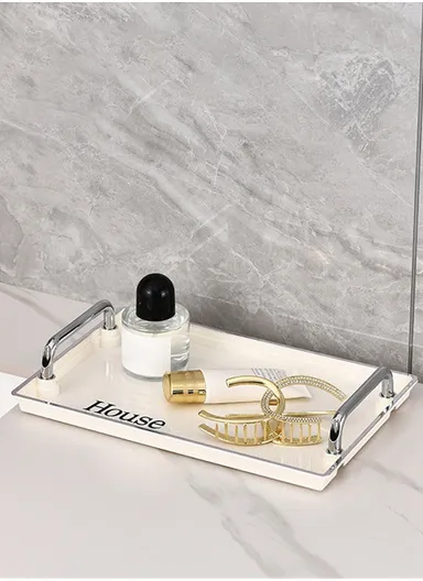 Single Layer Medium Size Cosmetic Organizer Makeup Storage Rack Lipstick Skincare Holder Stand - Beige