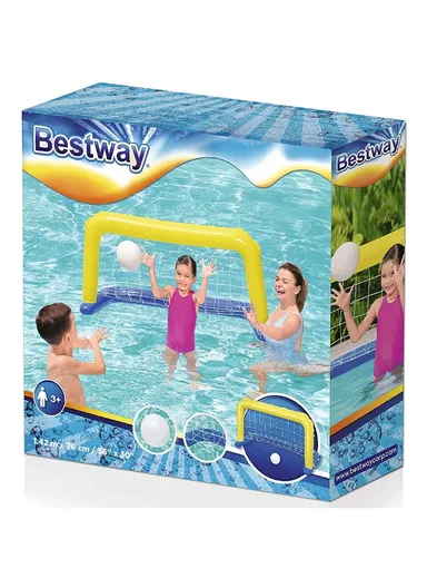 Inflatable Toy Soccer Net with Soccer Ball 52058 (W142 x H76)cm