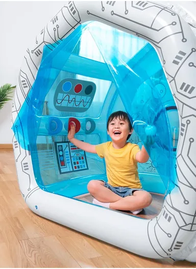 Space Station Exploration Kids Inflatable Play House 52632 (L125 x W105 x H117)cm