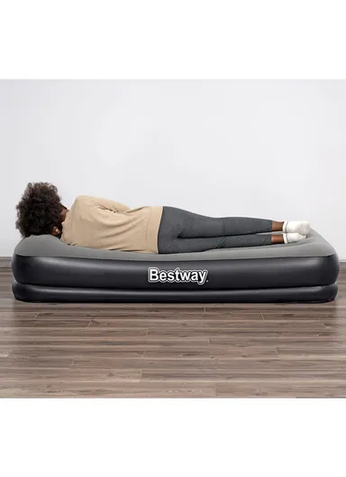 150kg Max Single Airbed Durable Vinyl Mattress with Flocked Top 671BT (L191 x W97 x H36)cm