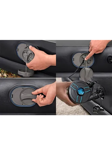 150kg Max Single Airbed Durable Vinyl Mattress with Flocked Top 671BT (L191 x W97 x H36)cm