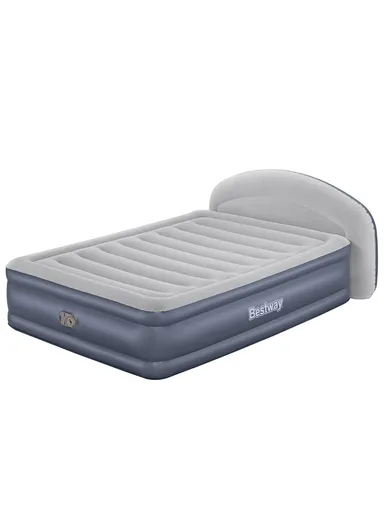 Queen Size Inflatable Air Mattress with Sleek flow Headboard &amp; Built-in Electric Pump 671BD (L229 x W152 x H84)cm