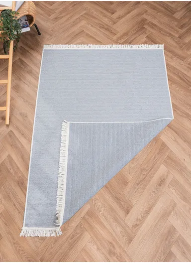 160 x 230 cm Mirror Craft Elegant Double Sided Decorative Rug - Grey
