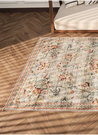 80 x 150 cm Retro Romantic Floral Garden Style Decorative Rug - Light Green