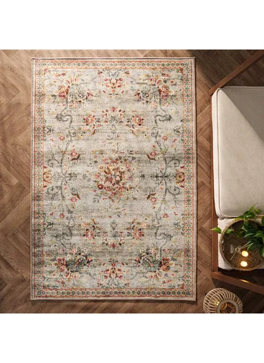 80 x 150 cm Retro Romantic Floral Garden Style Decorative Rug - Light Green