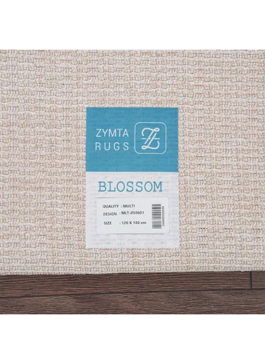 Blossom Vert Stripes 240 x 340 cm Jute Decorative Rug Natural - Cream / Yellow / Orange / Blue