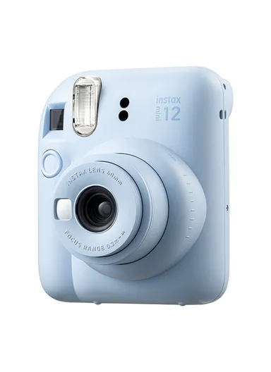 Mini 12 Instant Camera Blue Fast 5s Prints, Close-Up Mode &amp; Auto Flash FUJLSMINI12BLUE - Blue