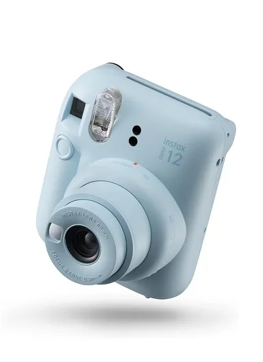 Mini 12 Instant Camera Blue Fast 5s Prints, Close-Up Mode &amp; Auto Flash FUJLSMINI12BLUE - Blue