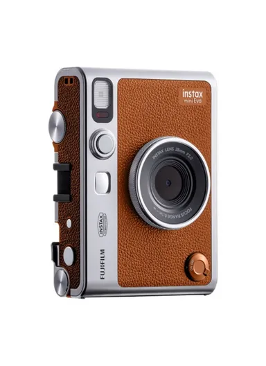 Type-C Bluetooth Camera with Selfie Mirror &amp; Smartphone Connectivity, Remote Control, Dual Shutter &amp; Mobile Photo Printing FUJLSMINIEVOBRN-C - Brown