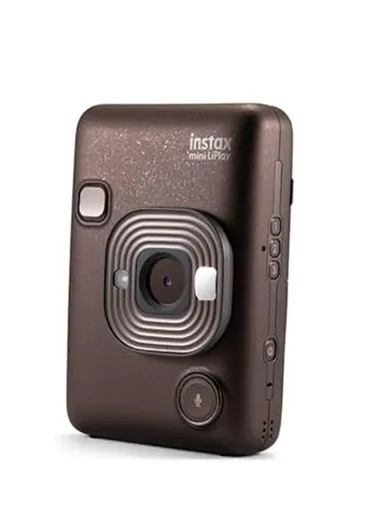 Hybrid Instant Digital Camera with 28mm f/2 Lens, 2.7" LCD Display &amp; Bluetooth Connectivity FUJLSLIPLAYHM1BRONZE-C - Bronze