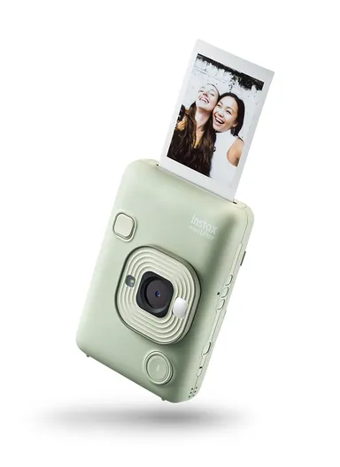 Hybrid Instant Digital Camera with 28mm f/2 Lens, 2.7" LCD Display &amp; Bluetooth Connectivity FUJLSLIPLAYHM1WHITE-C - White