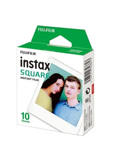 10-Pcs Square Film Sharp, Vivid Prints with Classic White Borders FUJFMINSTSQ10FILM