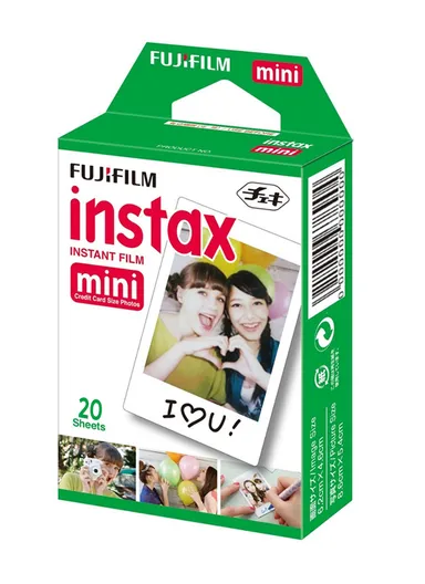 20-Pcs Mini Film Glossy Daylight Film for Vibrant Credit Card-Sized Photos FUJFMINSTAXMINI2PK