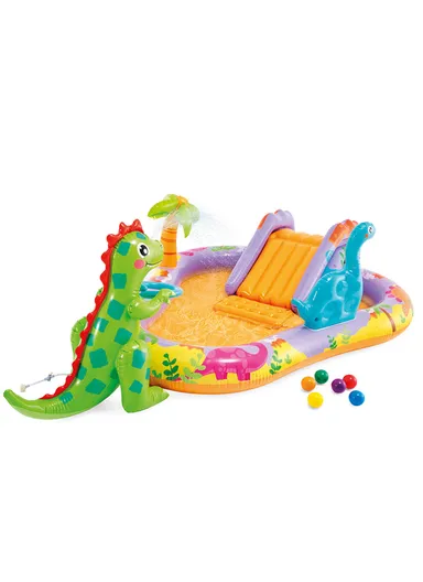 Dino Inflatable Play Center with Water Slide 56139 (L200 x W150 x H70)cm