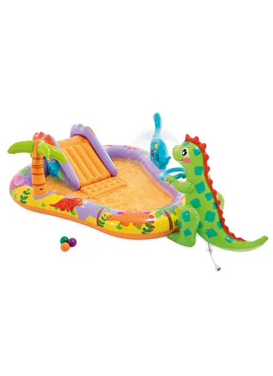 Dino Inflatable Play Center with Water Slide 56139 (L200 x W150 x H70)cm